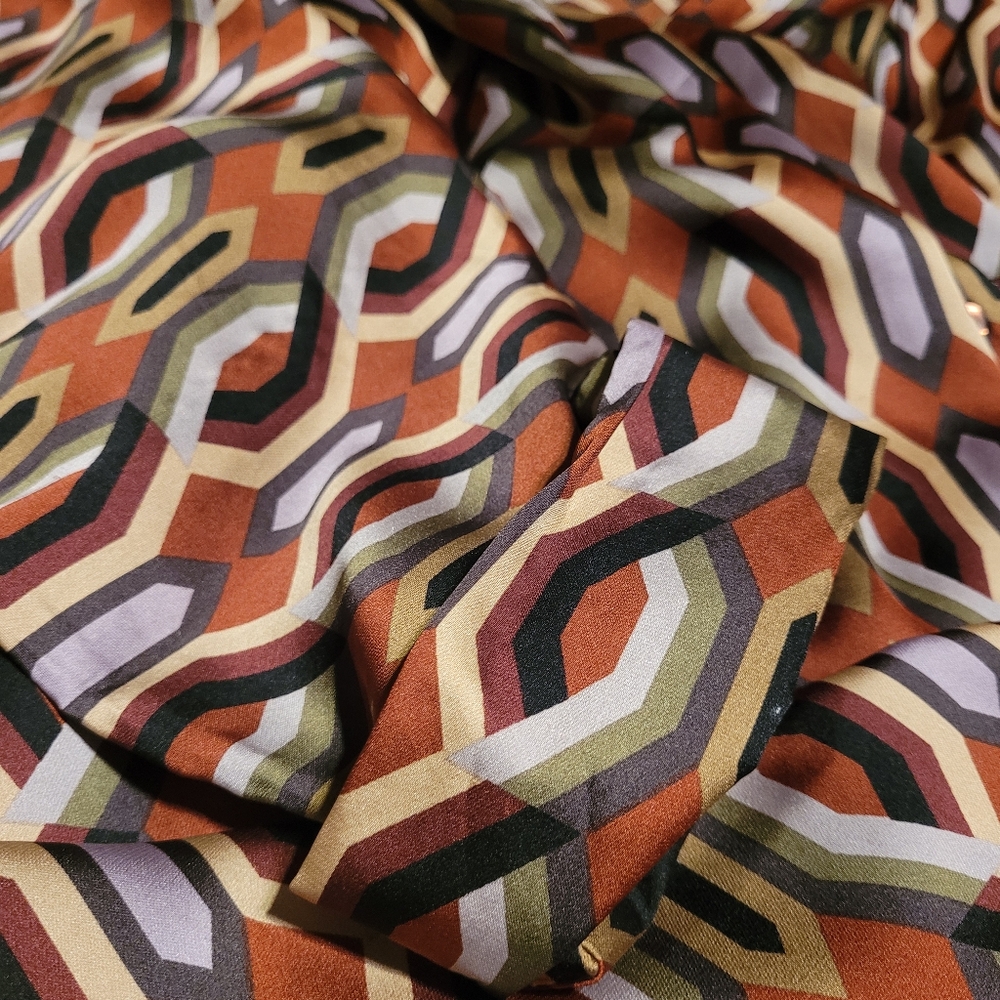 Geometric Patterned  Tunic- Multicolor - Picture 9 of 10